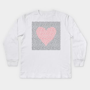 I Love Binary Code Computer Science Kids Long Sleeve T-Shirt